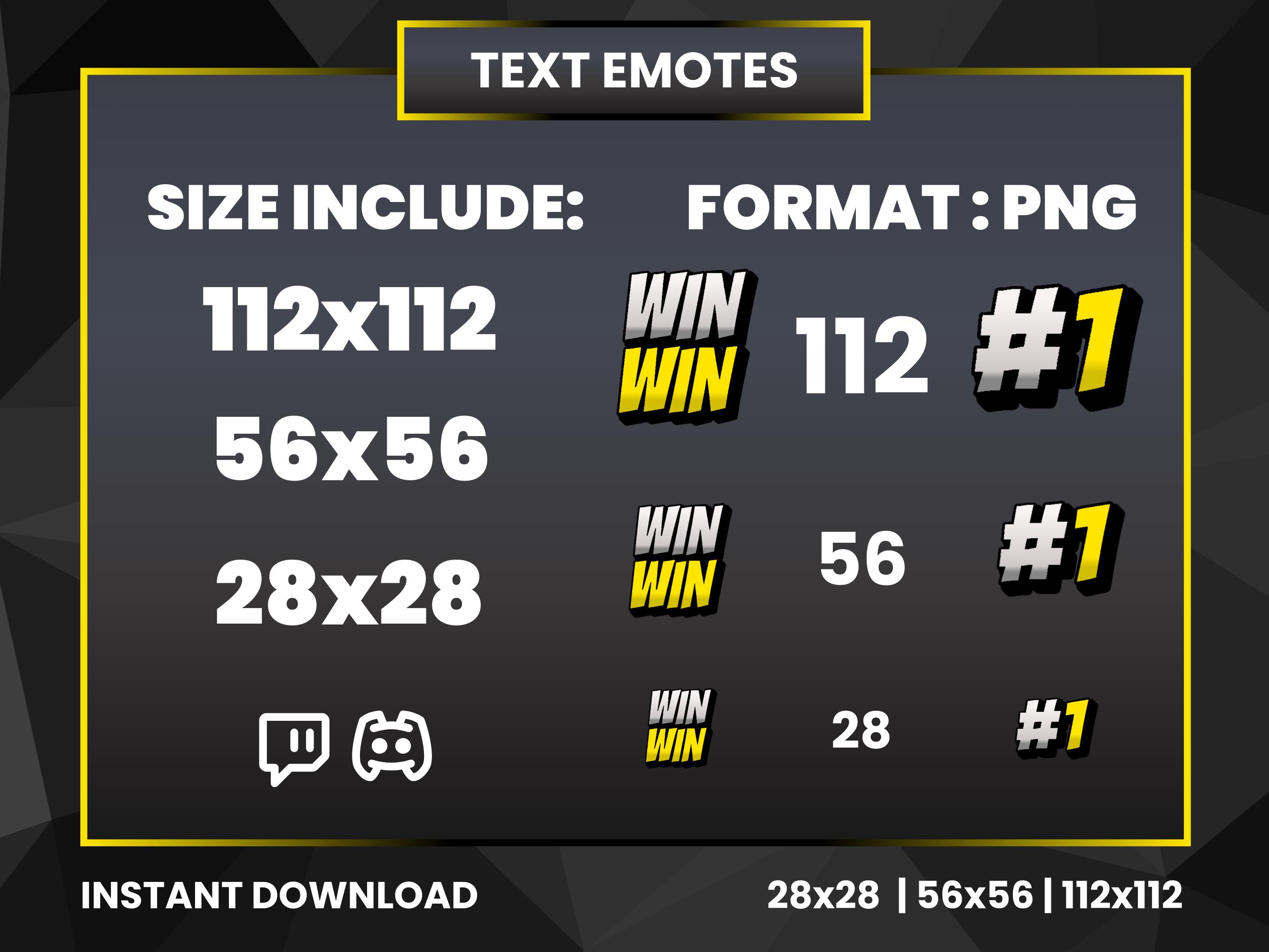 50 Text Emotes | Twitch Emotes | Grey Yellow Emotes | Discord Emote ...