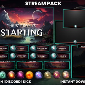 Animated Twitch Stream Pack | Magical Planet Stream Pack | Magical Orb ...
