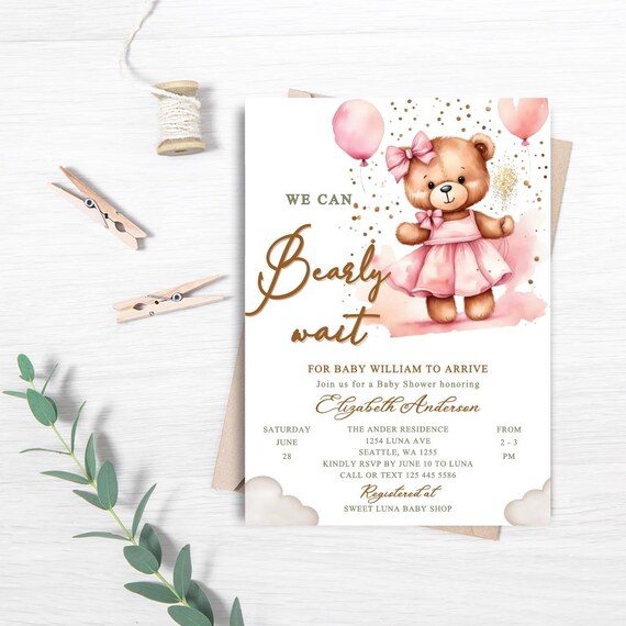 Editable Baby Shower Invitation | Printable Baby Shower Invite | Cute Baby Shower Card | Instant Download