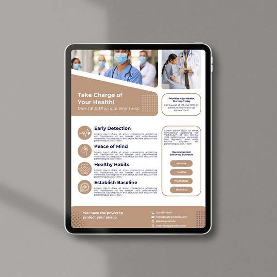 Editable Health Service Flyer | Medical Clinic Marketing Template | Printable Healthcare Flyer