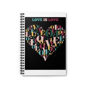 Love Is Love Notebook, Ruled Line Notebook, Pride Notebook, Unique Gifts Notebook, Gift For Him Notebook, Notebook For Everyone