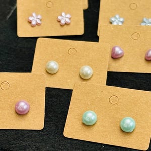 Stick-On Style / Nostalgic Fun Jewelry / Stick-On Inspired Studs for Pierced Ears