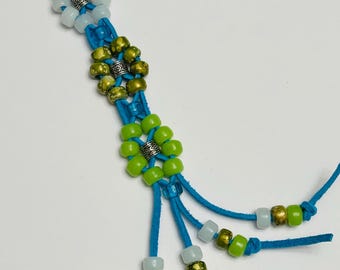 90s Inspired Lucky Charm Keychain | Hard-to-Find Glass Pony Beads | Boho Retro Bag Accessory