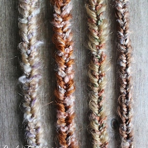 1 Clip In or Braid In Messy Fiber Fishtail Braid Extension Pick Hair Color Synthetic Hair Boho Festival Hair Extension