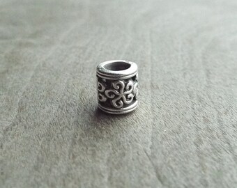 Small Swirly Star Pattern Dreadlock Bead Accessory Extension Accessories Dread Boho Bohemian Hippie Silver