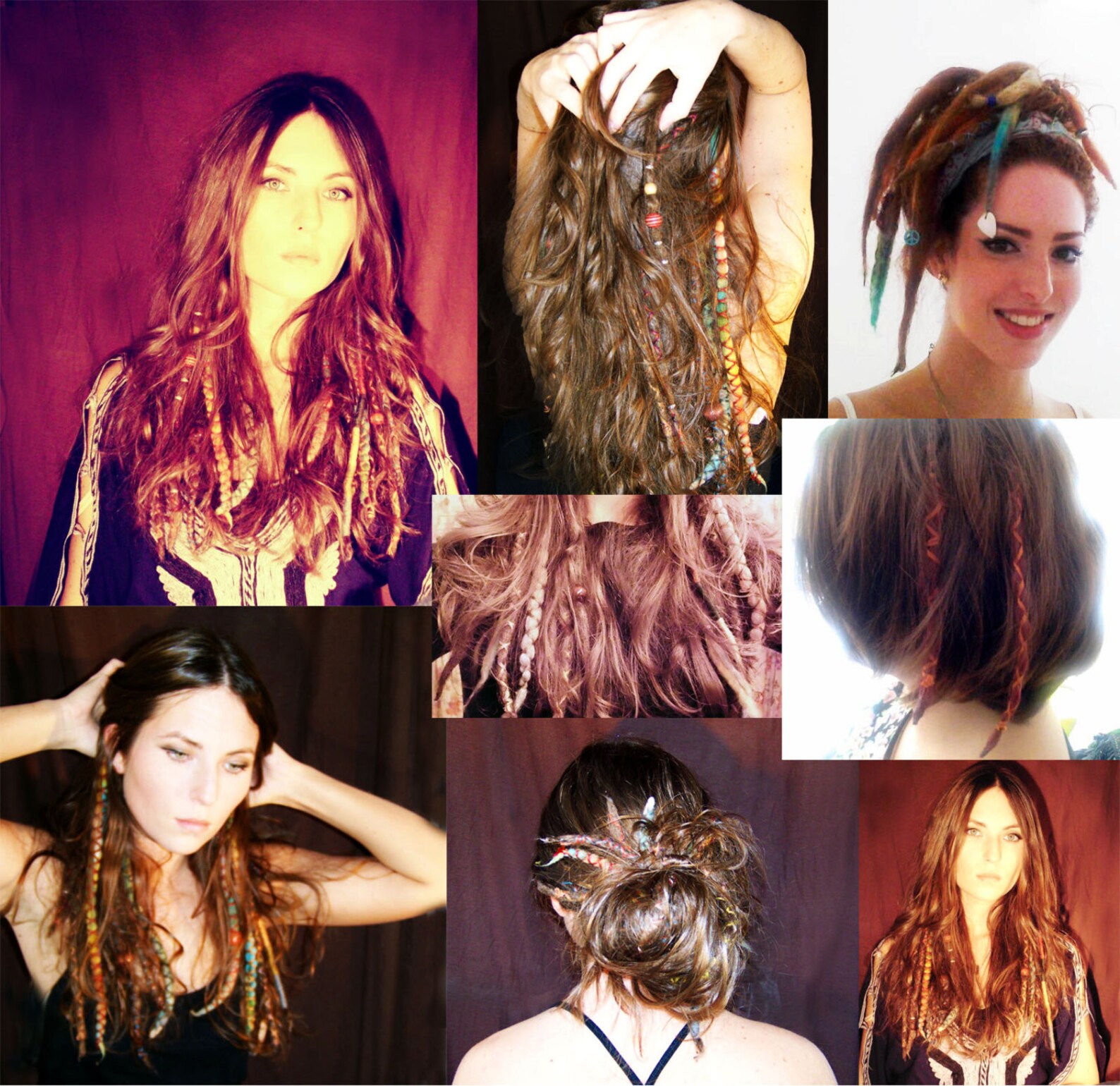 1 Custom Full Hair Wrap Clip in or Braid in Dreadlock Etsy