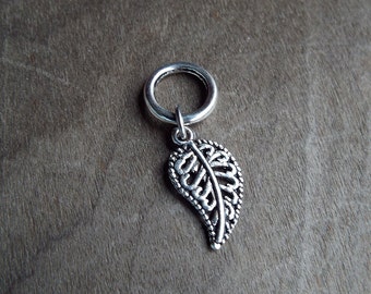 Silver Tone Decorative Leaf Dreadlock Accessory