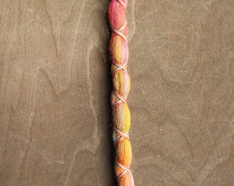 1 Custom Clip In or Braid In Dreadlock Extension Color Mix: Whimsy Boho Tie Dye Wool Synthetic Dreads Hair Wrap