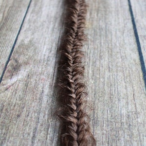 1 Clip In or Braid In Messy Fishtail Braid Extension Pick Hair Color Synthetic Hair Boho Hair Extension  (Dark Brown 6 & Light Brown 12 Mix)