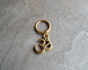 Gold Tone Ohm Symbol Dreadlock Accessory