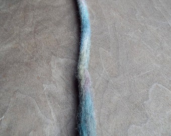 1 Custom Clip In or Braid In Dreadlock Extension Color Mix: Cool Toes  Boho Tie Dye Wool Synthetic Dread