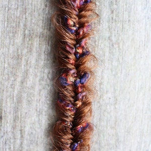 1 Clip In or Braid In Messy Fiber Fishtail Braid Extension Pick Hair Color Synthetic Hair Boho Festival Hair Extension  ( Strawberry 30)