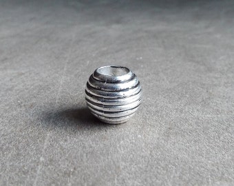 Silver Tone Dreadlock Bead