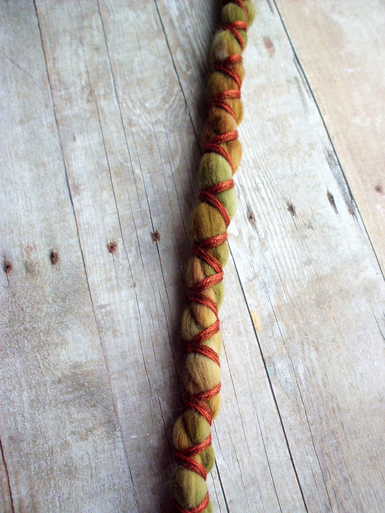 1 Vegan Clip In or Braid In Dreadlock Extension Tie Dye Nylon Boho Dreads Custom Hair Wrap image 1