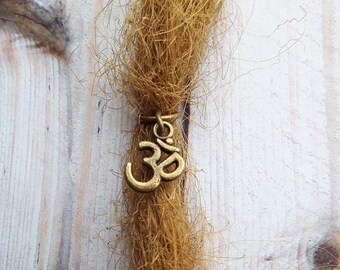 Antiques Brass OM Ohm Symbol Dreadlock Accessory