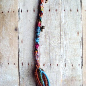 1 Twisted Clip In or Braid In Bohemian Charm Hair Wrap Extension image 3