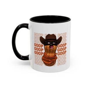 Bungulator cowboy the burnt peanut goop goop goop meme Retro Donut Pattern Mug | Coffee Cup