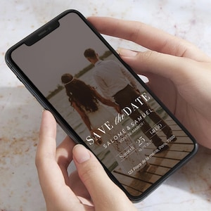 Invitation mariage numérique personnalisable | Modèle d'invitation électronique | Faire-part digital smartphone | Carte électronique mariage
