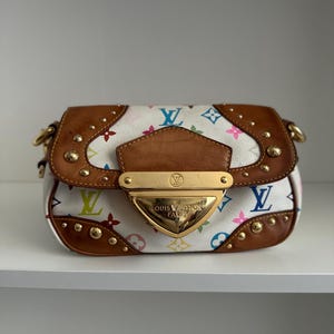 Vintage louis vuitton white multicolor bag - Etsy 日本