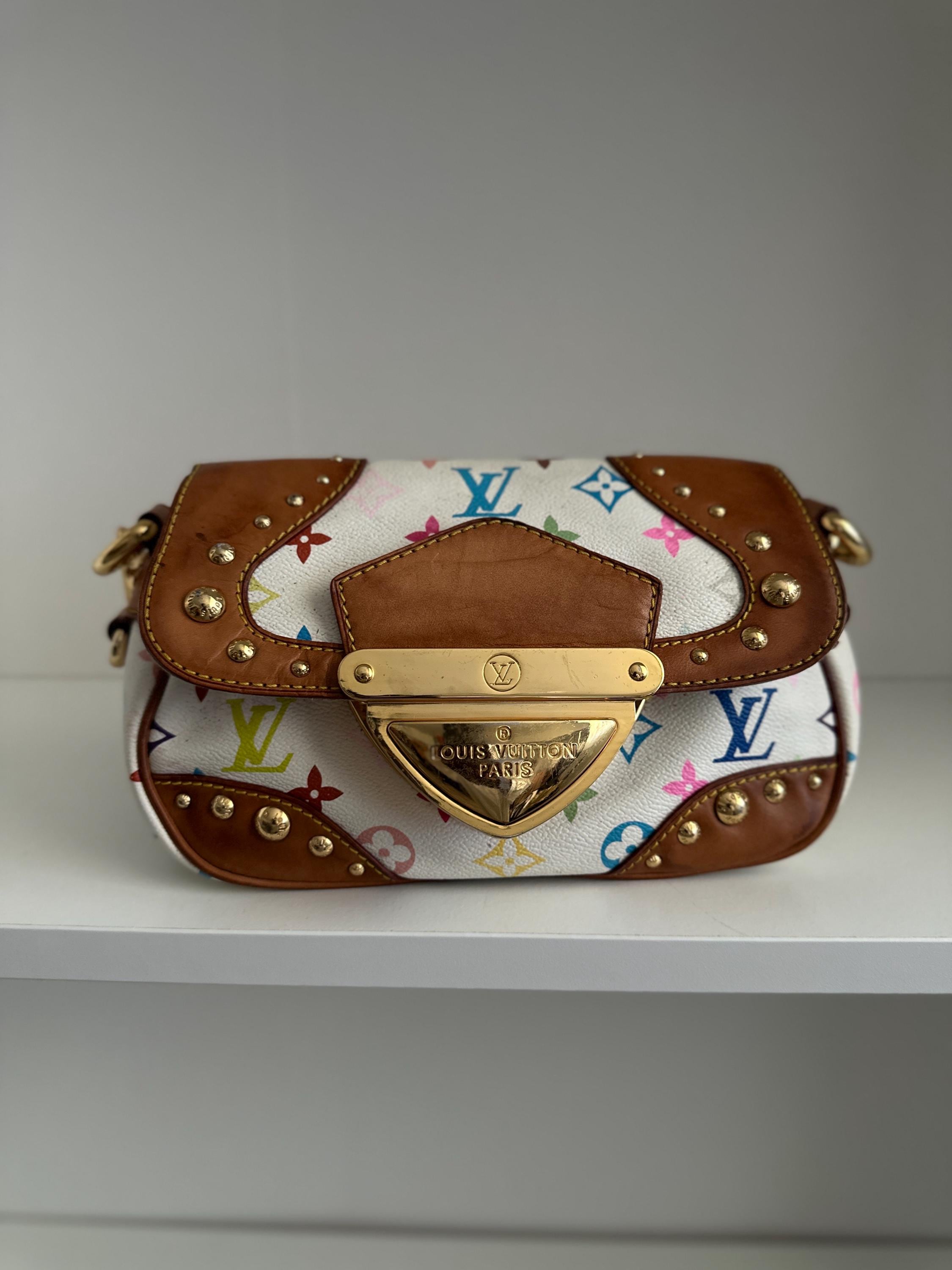 Louis Vuitton マルチカラー バッグ　ヴィンテージ Vintage louis vuitton white multicolor bag - Etsy 日本