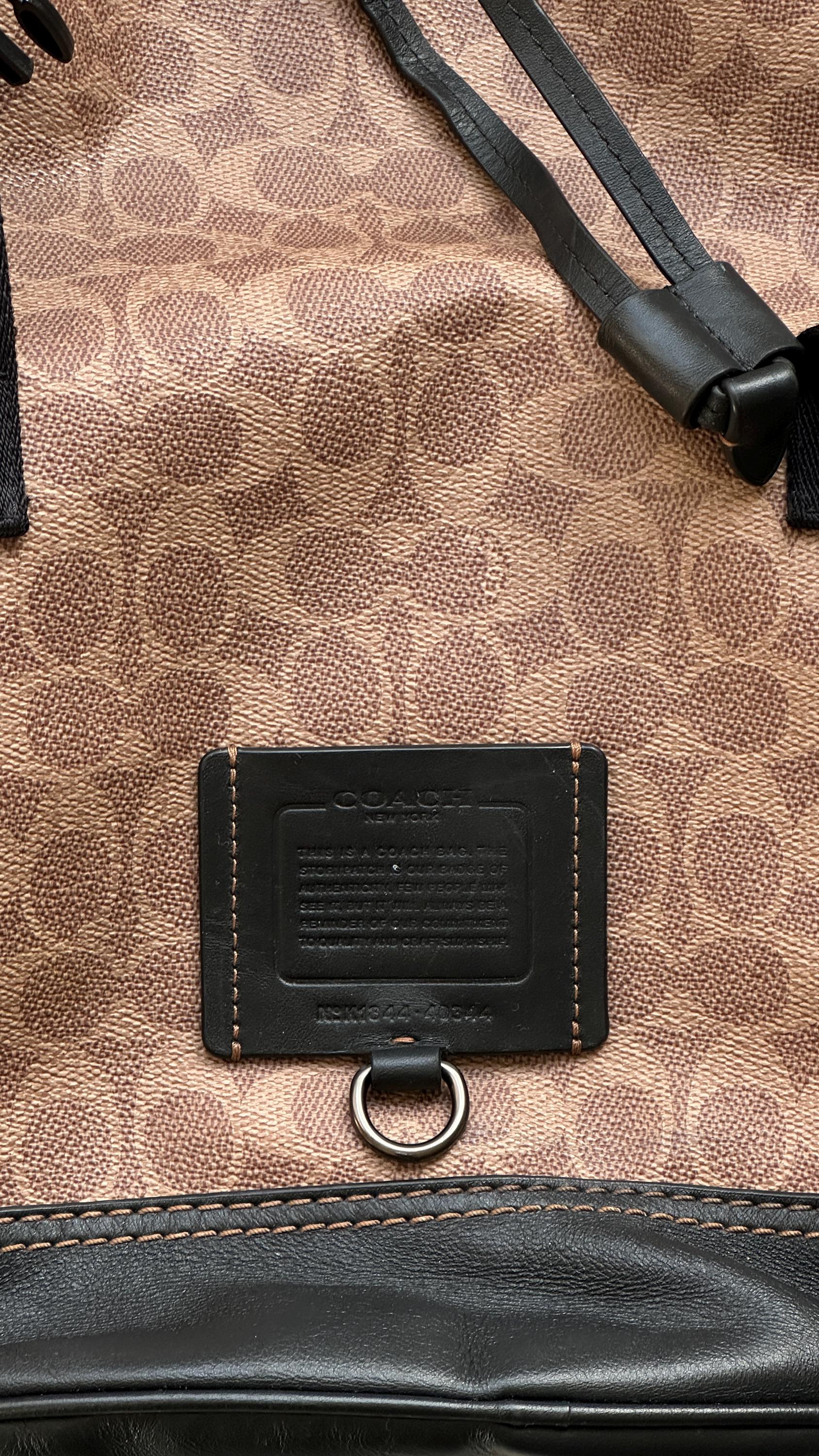 Coach Rivington Brown Signature with Black Leather Trim  backpack BEAUTIFUL!!! COACH Rivington Backpack in Signature Canvas - Etsy main image 2