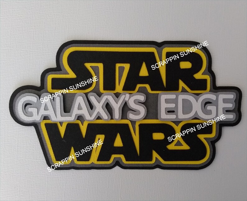 SSFF Disney STAR WARS Galaxys Edge Die Cut Title Scrapbook Paper Piecing