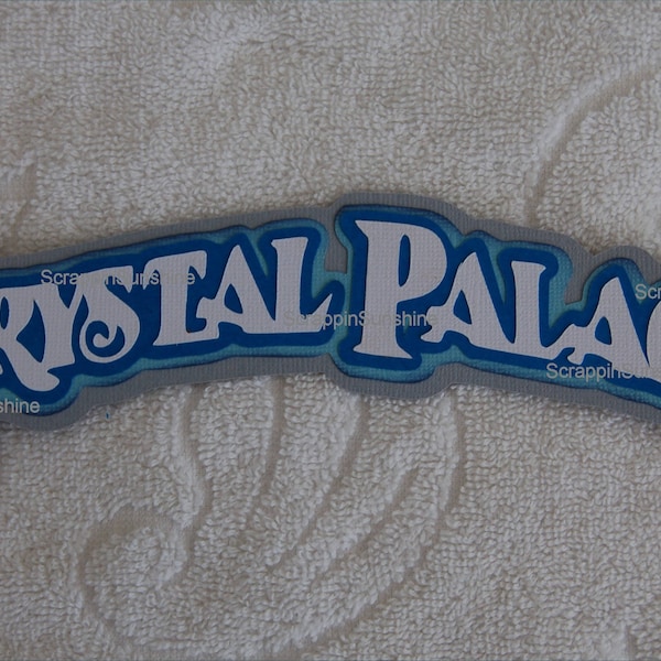 Crystal Palace Disney Dining Die Cut Title - Scrapbook Page Paper Piece Piecing - SSFF