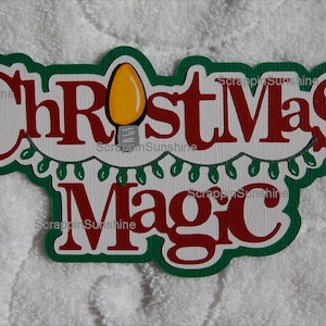 DISNEY Christmas Magic Die Cut Title Scrapbook Paper Piece - SSFF