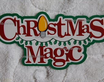 DISNEY Christmas Magic Die Cut Title Scrapbook Paper Piece - SSFF