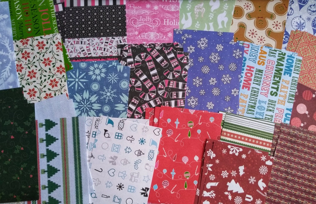 scrapbook-paper-pack-lot-2-4-x-6-paper-sheets-christmas-etsy