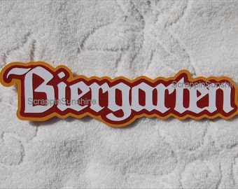 DISNEY Biergarten Restaurant Die Cut Title - EPCOT Scrapbook Page Paper Piece Piecing - SSFF