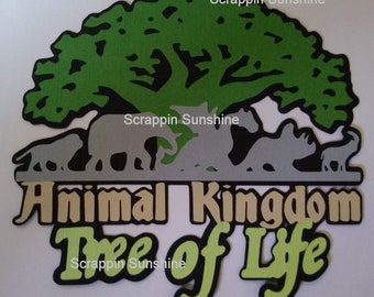 DISNEY Animal Kingdom Tree of Life Die Cut Title - Scrapbook Page Paper Piece - SSFF