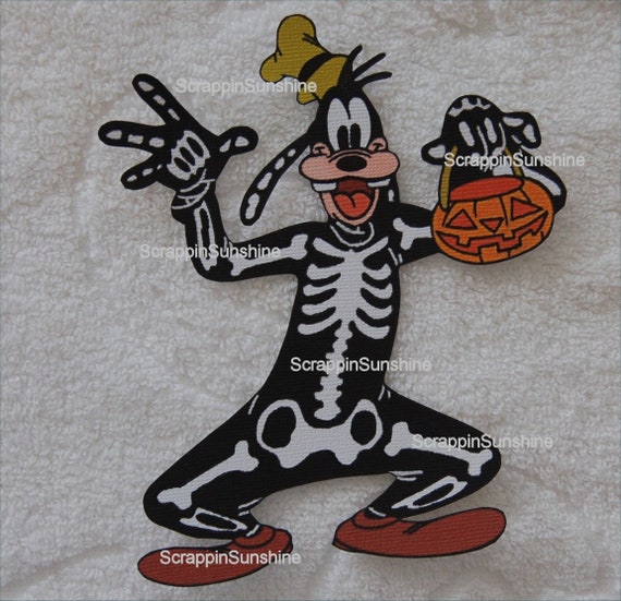DISNEY HALLOWEEN Goofy Skeleton Printed 