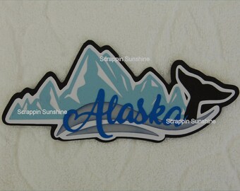 Título troquelado del crucero ALASKA - Página de álbum de recortes - Piezas de papel - SSFF