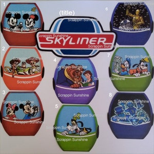 DISNEY Skyliner - You Choose Die Cut Title or a Printed Skyliner with Characters