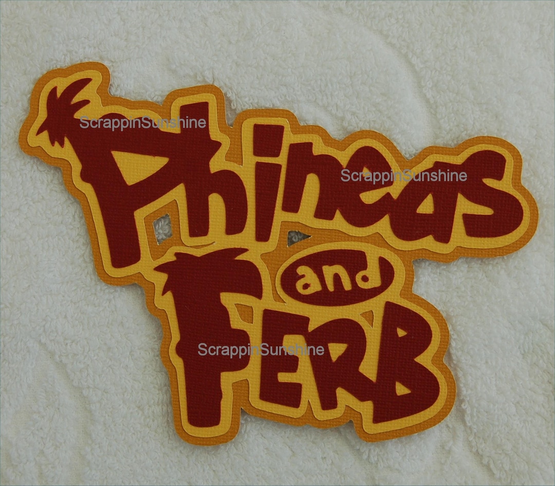 DISNEY Phineas and Ferb Die Cut Title Scrapbook Page Paper Piece
