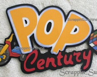 DISNEY Pop Century Resort Die Cut Title - Scrapbook Page Paper Piece Piecing - SSFF
