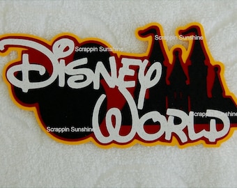 DISNEY Disney World Die Cut Title - Scrapbook Page Paper Piece Piecing - SSFF