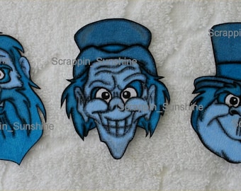 DISNEY Haunted Mansion Hitchhiker Head Trio - Scrapbook Page Printed Paper Piece - SSFF