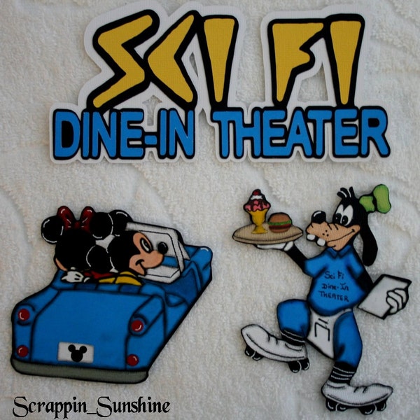 DISNEY Sci Fi Dine-In Theater - You Choose - Printed Paper Piece for Premade Scrapbook Pages - SSFF