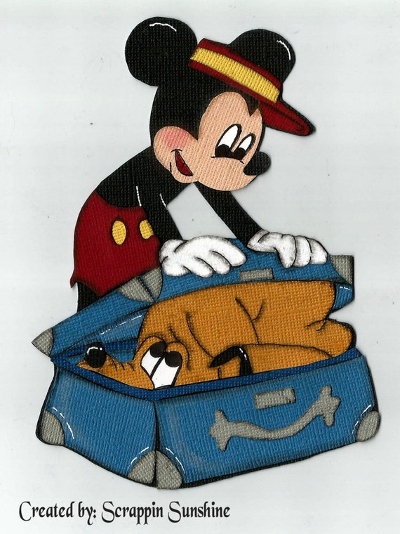 CLEARANCE Handmade Paper Die Cut Disney PLUTO Title & Hat Paper Piecing  Embellishment for Scrapbook or Paper Crafts 