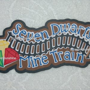 DISNEY Dwarfs Mine Train Vertical Border Printed Scrapbook Page Paper Piece SSFF