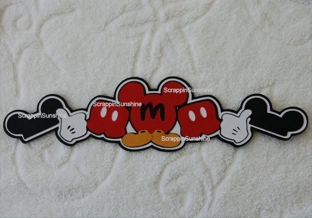 DISNEY Mickey Mouse Border Die Cut Title Scrapbook Page Paper
