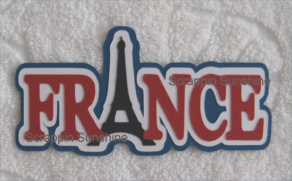 SSFF FRANCE Die Cut Title Travel Vacation Scrapbook Paper Piece