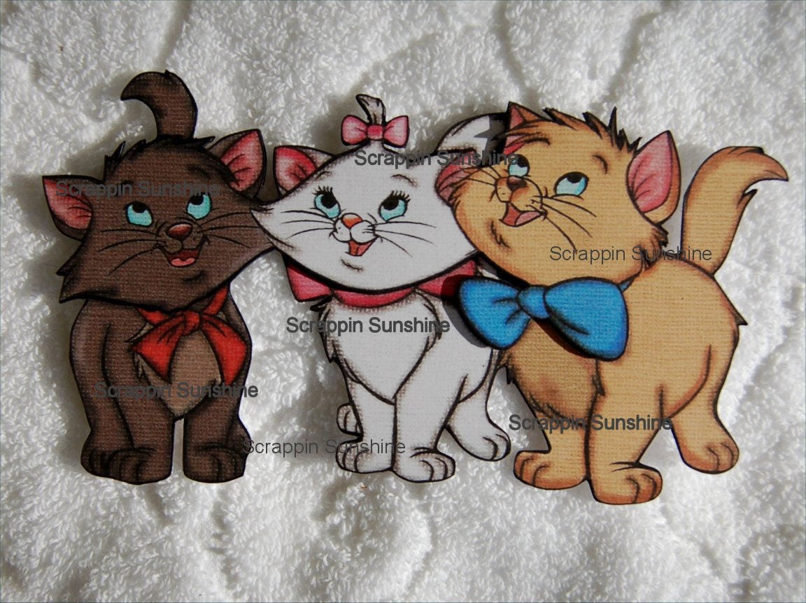 DISNEY Aristocats Printed Scrapbook Page Paper Piece SSFF