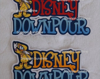 DISNEY Downpour Rainy Day Die Cut Title - Scrapbook Page Paper Piece Piecing - SSFF