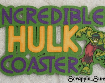 UNIVERSAL Studios - Incredible Hulk Die Cut Title - for Scrapbook Pages - SSFF