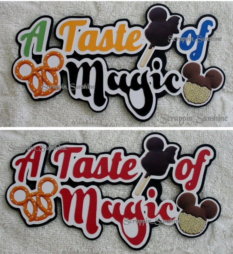 Die Cut Title Scrapbook Page Paper Piece DISNEY A Taste of Magic SSFF