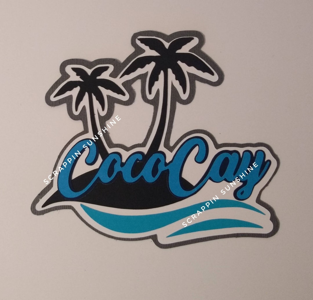 Cococay Die Cut Title for Scrapbook Pages Coco Cay Etsy