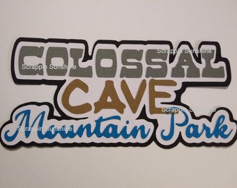 Collosal Cave Mountain Park Die Cut Title - Arizona Vacation Travel - Die Cut Title Scrapbook Page Paper Piece